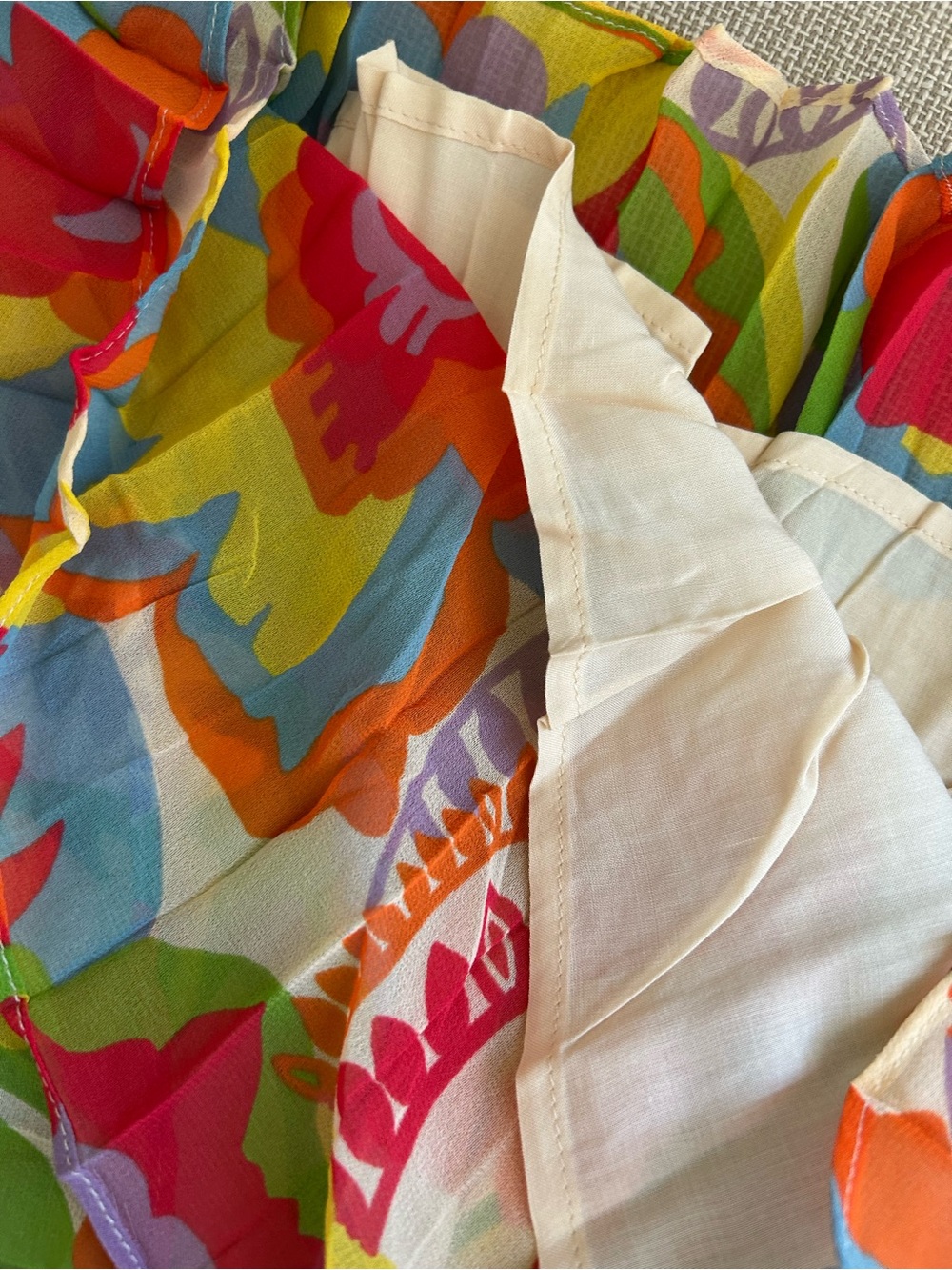 Sezane Dilo Midi Skirt Seventies Floral Pleated French Colorful Retro - Picture 7 of 9